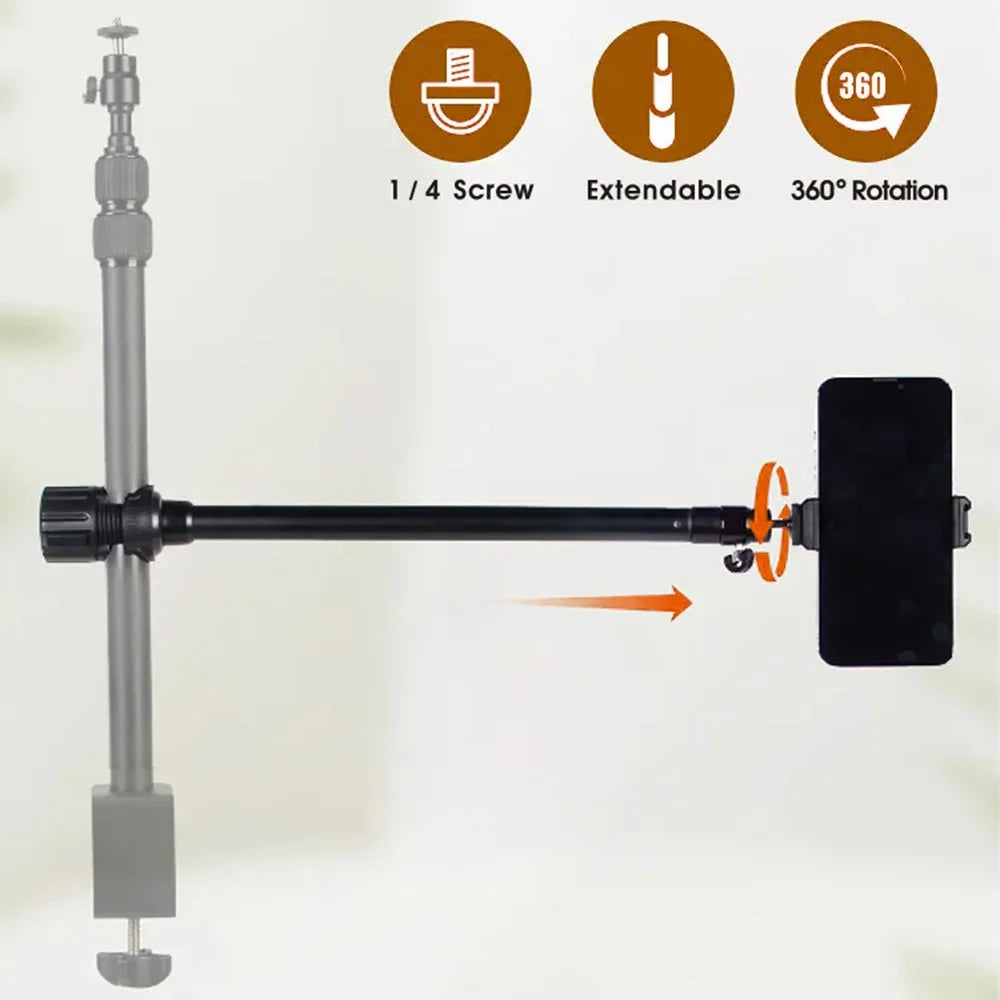 JMARY MT-21 Desktop Livestream Shooting Arm Aluminum Alloy Tripod Extension Rod - 6