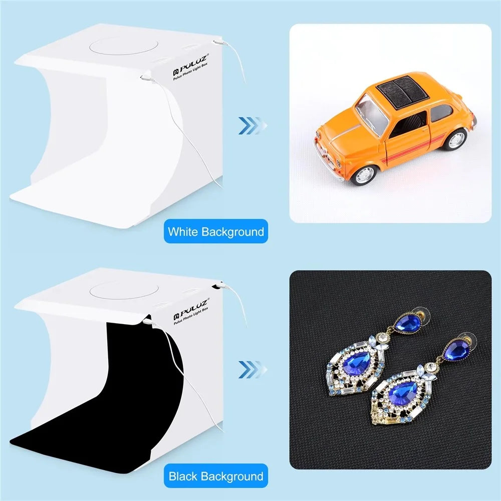 PULUZ PU5028 24cm x 23cm x 23cm Portable Folding Photo Studio 550LM LED Light Box with 1 LED Panel - 3