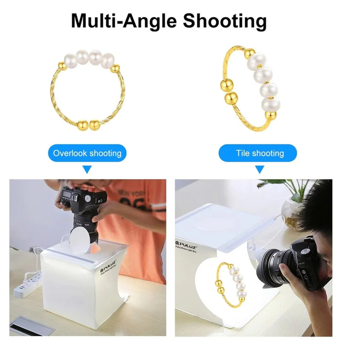 PULUZ PU5028 24cm x 23cm x 23cm Portable Folding Photo Studio 550LM LED Light Box with 1 LED Panel - 6