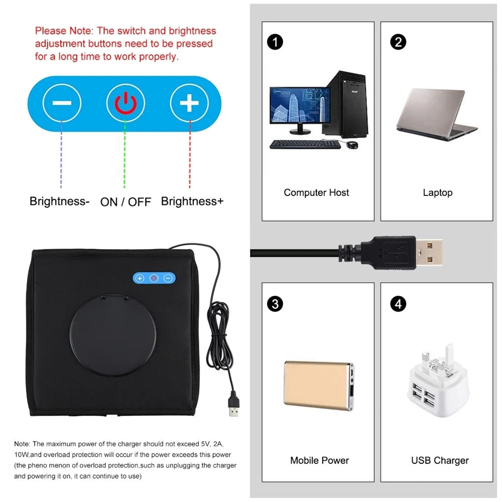 PULUZ PU5025B 25cm High CRI Ring Light Foldable LED Photo Studio Box with 12 Color Backdrops - 4