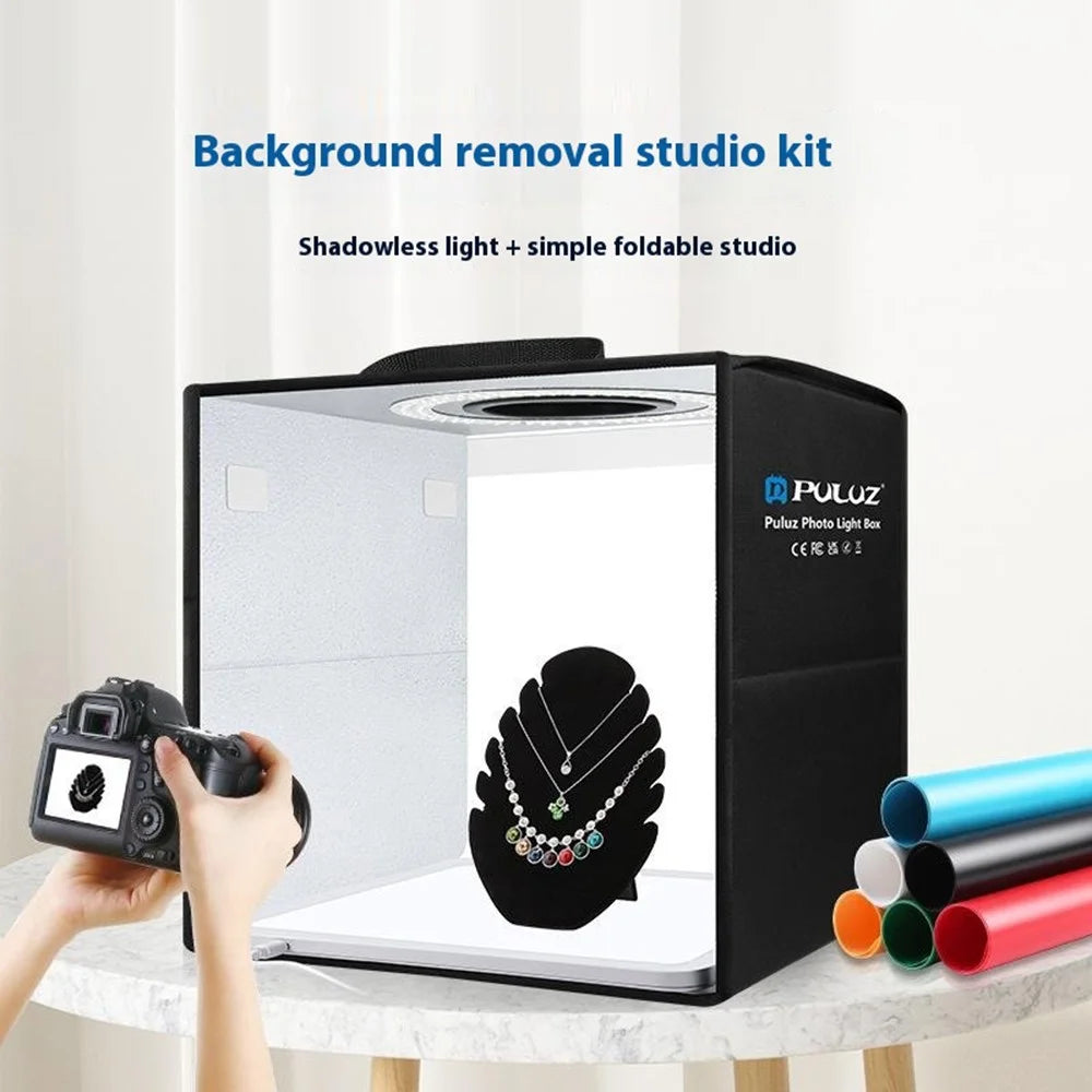 PULUZ PKT3200 30cm Portable Folding Photo Studio Light Box LED Photography Tent with Shadowless Light - 2