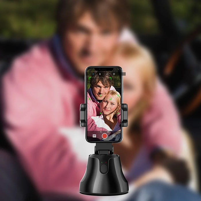 Q8 Auto Face Tracking Phone Gimbal Stand, 360-Degree Smart Shooting Stabilizer with Object Tracking for Vlog, Live Streaming, Video Recording - Black - 5
