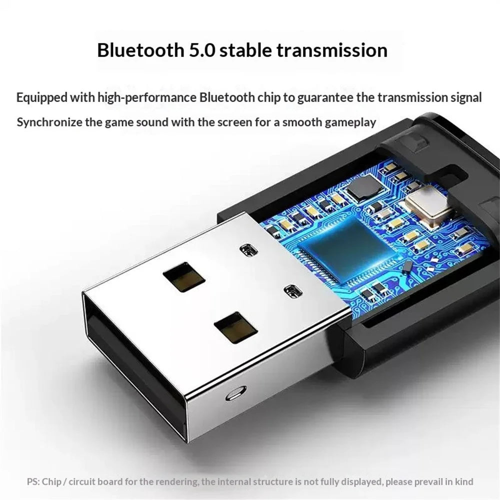 UGREEN CM408 Bluetooth-compatible 5.0 USB Adapter for PS4 Pro  /  PS5  /  Nintendo Switch  /  PC Wireless Headphones Speaker Audio Transmitter - 7