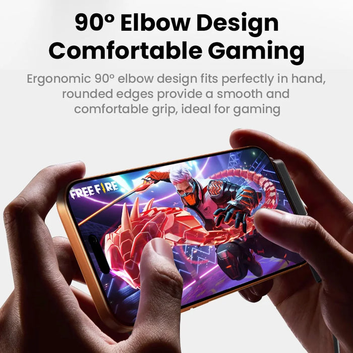 TOOCKI TX125 USB-C Female to USB-C Male Elbow 240W Fast Charging Data Cable with Foldable Stand for Gaming - 5