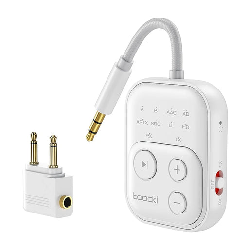 TOOCKI BT06 2 in 1 Bluetooth-compatible Audio Receiver Transmitter 3.5mm AUX 10M Range Adapter for Car TV Airplane - 1