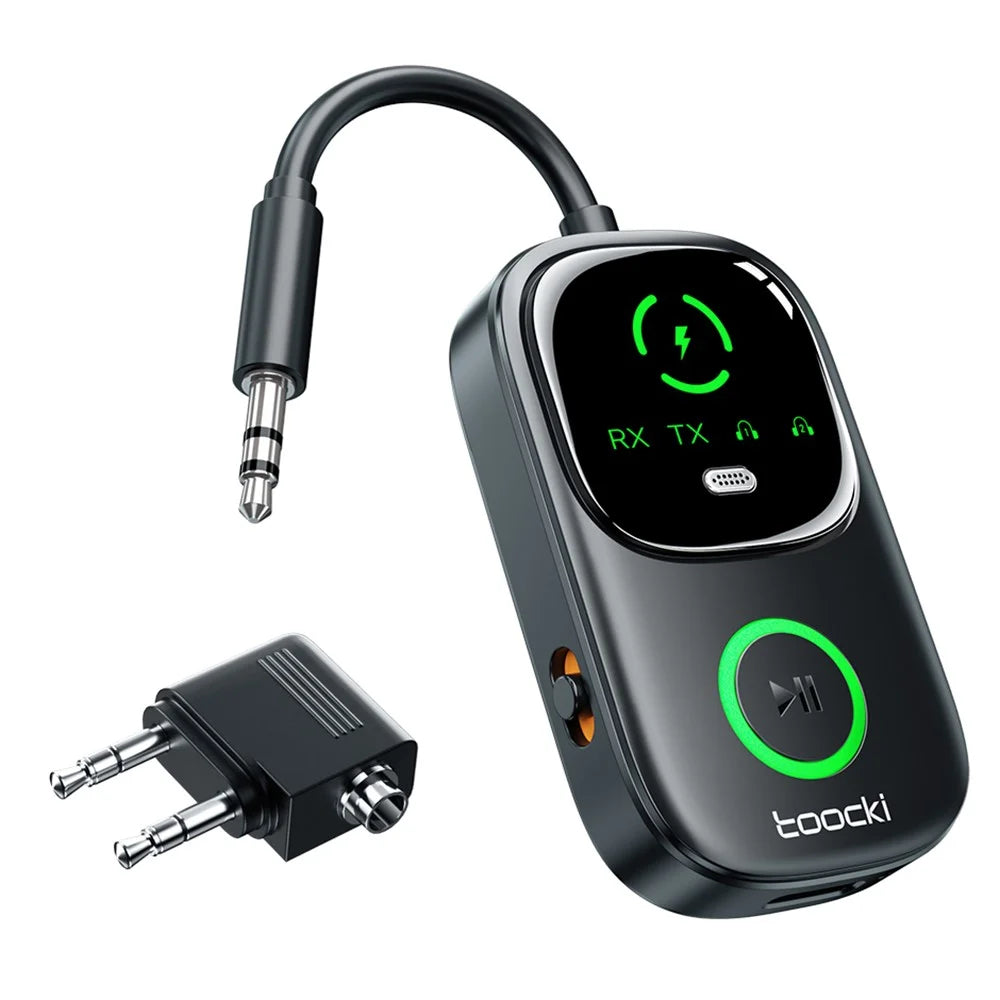 TOOCKI BT05 2 in 1 Bluetooth-compatible Audio Receiver Transmitter 3.5mm V5.4 Dual Mode Audio Adapter for Car TV - 1