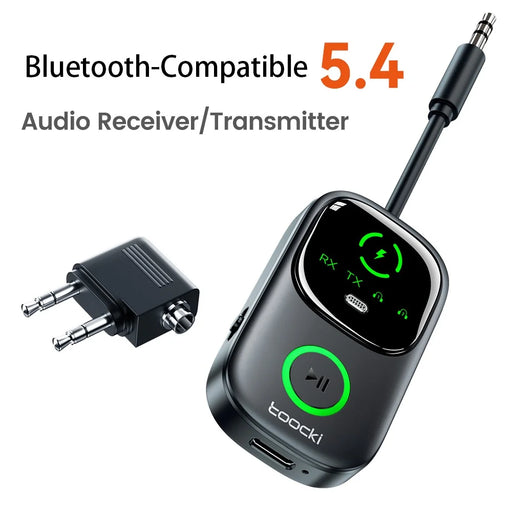 TOOCKI BT05 2 in 1 Bluetooth-compatible Audio Receiver Transmitter 3.5mm V5.4 Dual Mode Audio Adapter for Car TV - 2