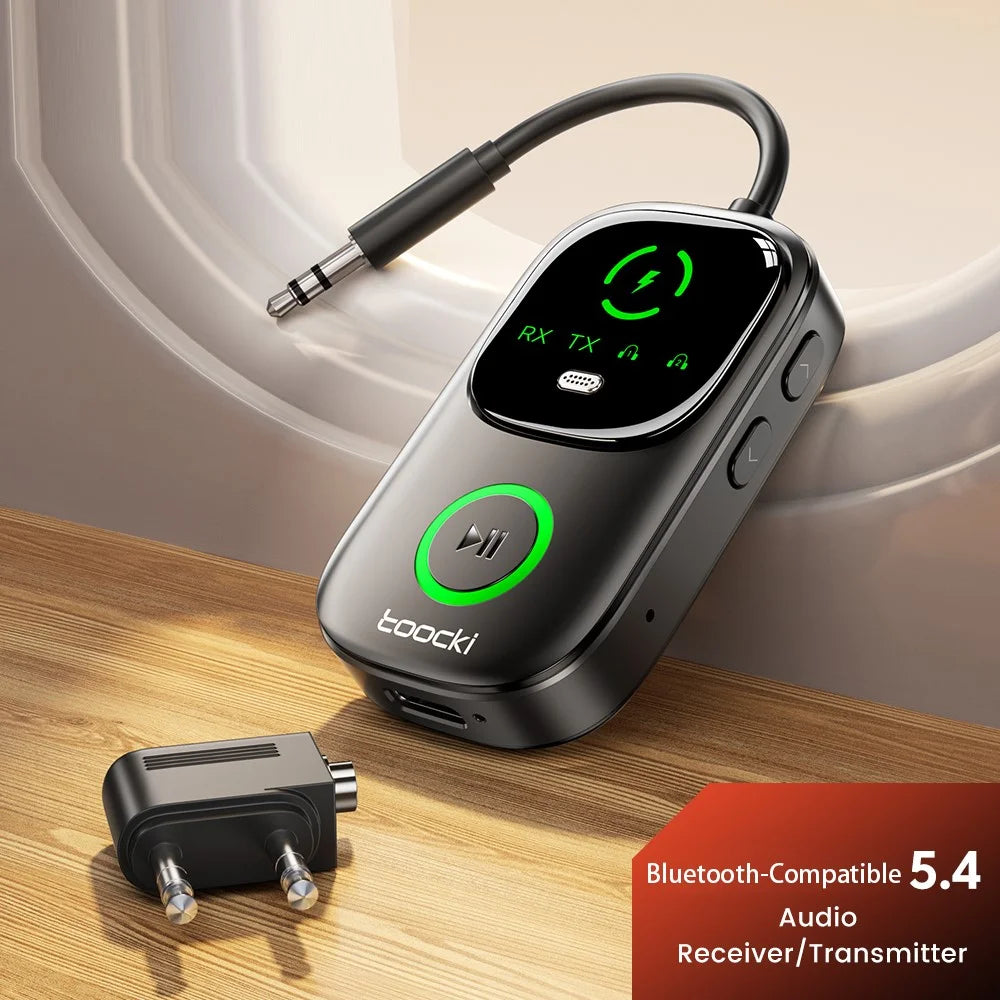 TOOCKI BT05 2 in 1 Bluetooth-compatible Audio Receiver Transmitter 3.5mm V5.4 Dual Mode Audio Adapter for Car TV - 3