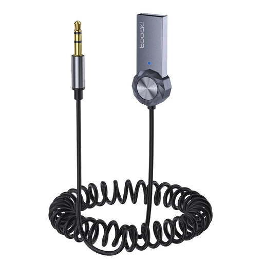 TOOCKI TQ-BT02 Car AUX Bluetooth-compatible Adapter 5.4 3.5mm USB Audio Receiver for Car Speaker - 1