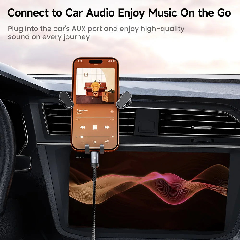 TOOCKI TQ-YP09C 1m Audio Cable DAC Chip HiFi Sound USB-C Male to 3.5mm Male Aux Cable for Headphones Speakers - 7