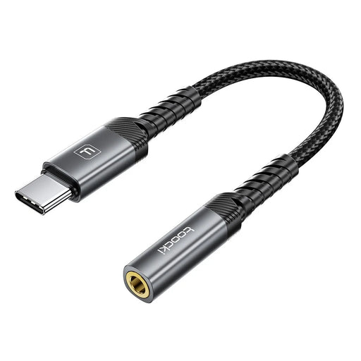 TOOCKI TQ-YP09A 0.12m USB-C Male to 3.5mm Female Audio Adapter Cable HiFi DAC Chip Aux Cable for Headphones - 1