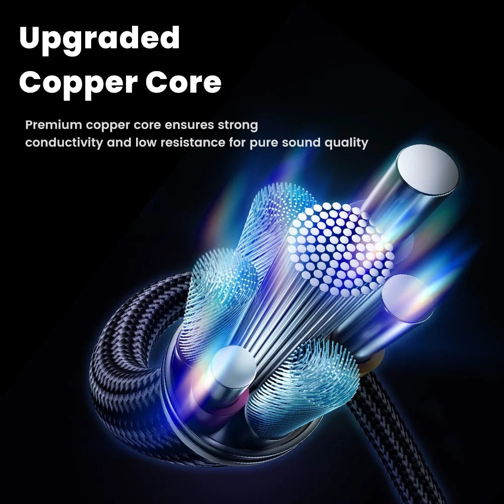 TOOCKI TQ-YP09A 0.12m USB-C Male to 3.5mm Female Audio Adapter Cable HiFi DAC Chip Aux Cable for Headphones - 7