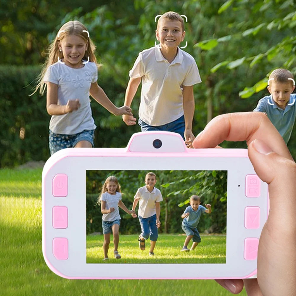 K5 3.5-Inch Screen Kids Camera Children Educational Toy Girl Boy Birthday Christmas Gift with Carrying Rope - Blue - 3
