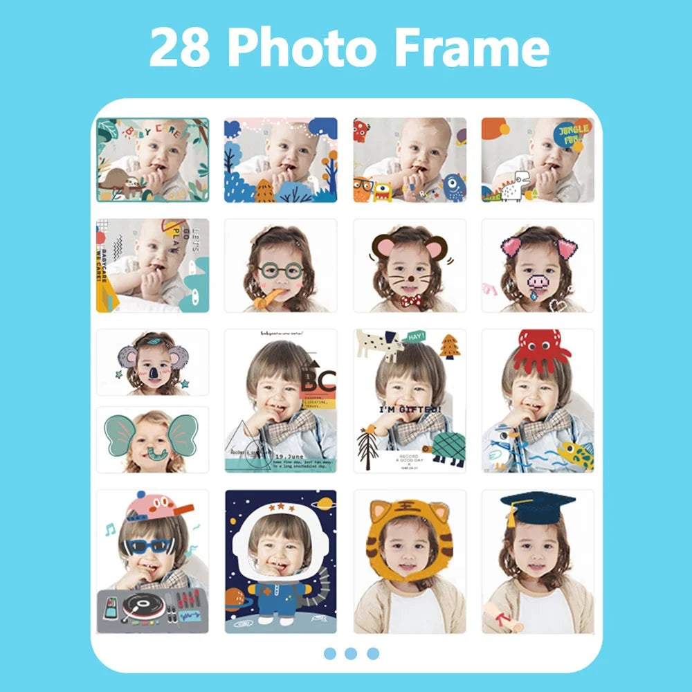 K5 3.5-Inch Screen Kids Camera Children Educational Toy Girl Boy Birthday Christmas Gift with Carrying Rope - Blue - 7