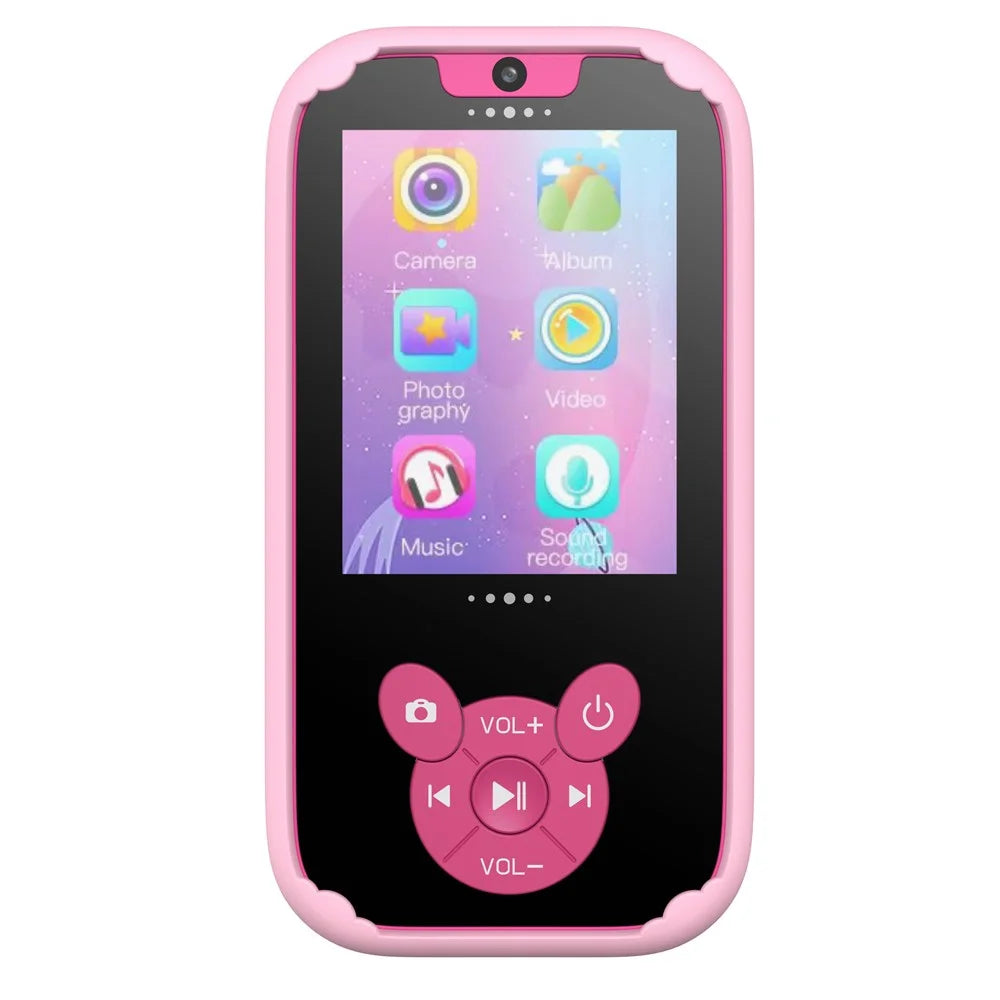 W9 Cartoon Design 2.8-inch Screen Kids Camera Game Alarm Clock Rechargeable HD Camera Toy - Pink - 4