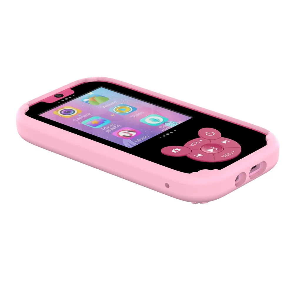 W9 Cartoon Design 2.8-inch Screen Kids Camera Game Alarm Clock Rechargeable HD Camera Toy - Pink - 5