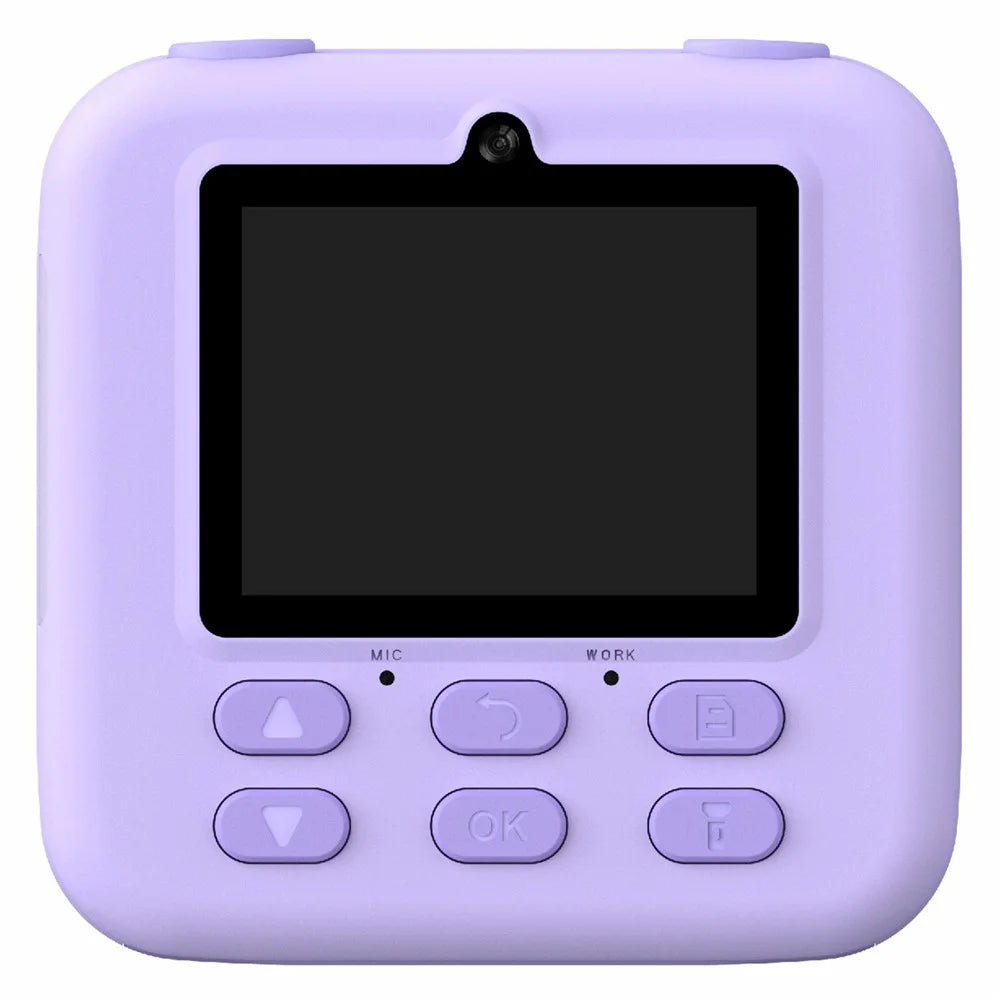 P79 Photo Instant Print Kids Digital Camera Fun Game HD 1080P Dual Lens Camera - Purple - 3