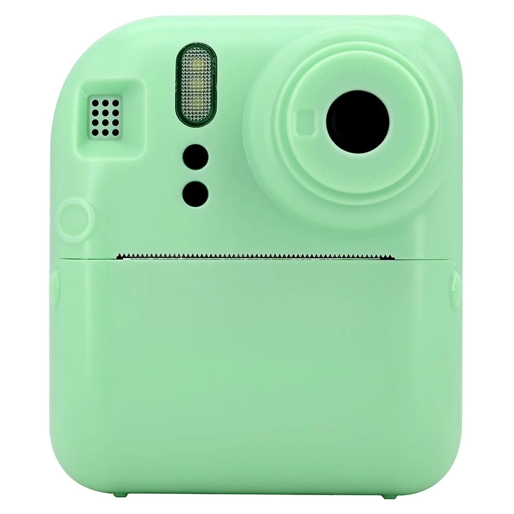 KDC-0013E HD 2.4 inch Screen Kids Camera Thermal Inkless Photo Printer with 32G TF Card+Card Reader - Green - 1