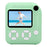 KDC-0013E HD 2.4 inch Screen Kids Camera Thermal Inkless Photo Printer with 32G TF Card+Card Reader - Green - 2