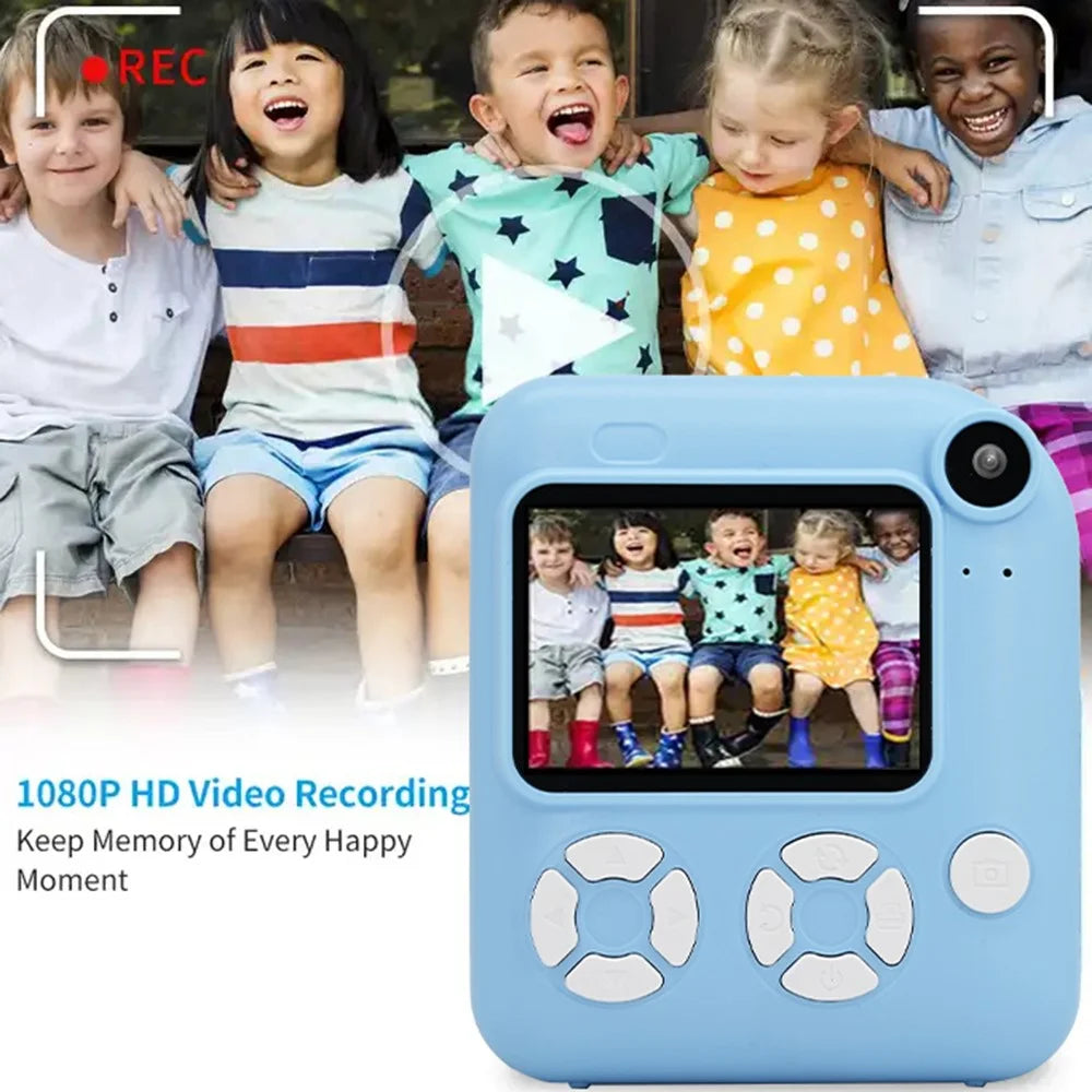 KDC-0013E 2.4-inch Screen Dual Lens Kids Instant Camera Photo Thermal Printing Camera Toy - Blue - 4