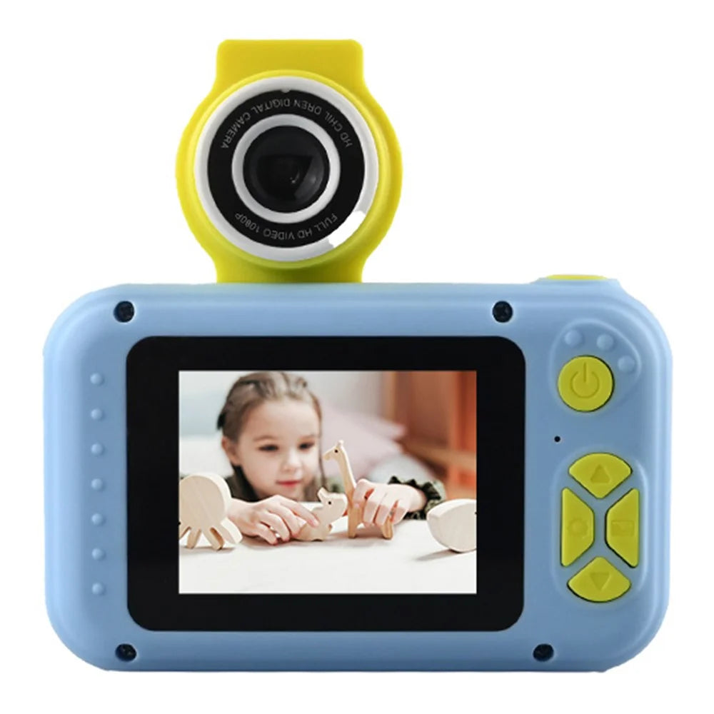 KDC-0025 2.0 Inch Screen Mini Kids Camera 180 Degree Flip Lens Video Recorder, with 32G TF Card + Card Reader - Blue - 5
