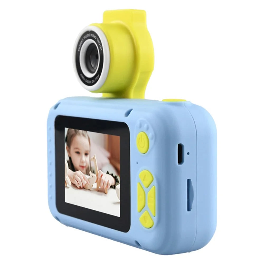 KDC-0025 2.0 Inch Screen Mini Kids Camera 180 Degree Flip Lens Video Recorder, with 32G TF Card + Card Reader - Blue - 6