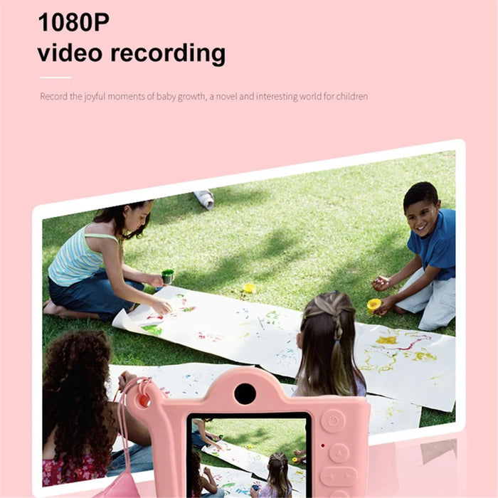 KDC-0026A 2 inch Screen Kid's Educational Camera Children Video Camera Toy - Pink - 4