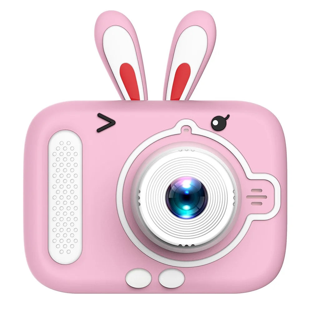 X12 Mini Camera Toy HD Dual Lens Video Recorder for Children Gift (with 32G Memory Card + Card Reader) - Pink Rabbit - 1