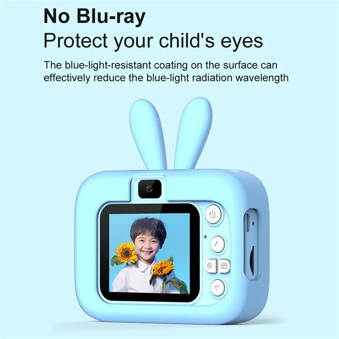 X12 Mini Camera Toy HD Dual Lens Video Recorder for Children Gift (with 32G Memory Card + Card Reader) - Pink Rabbit - 3