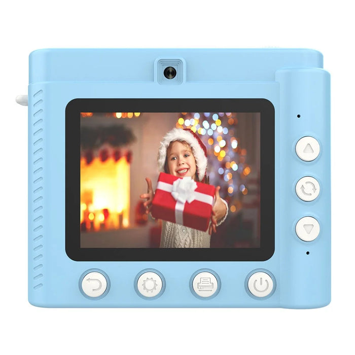 P6 2.8 Inch IPS Screen Kids Instant Print Camera HD Dual Lens Video Recorder Built-In Games - Blue - 2