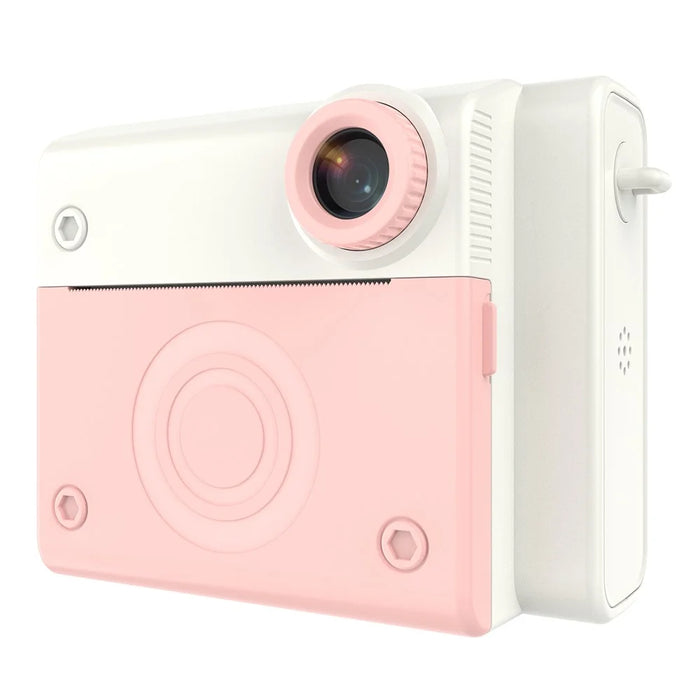 P4 2.8-Inch Kids Instant Print Camera Built-In Games HD Dual Lens Video Recorder, with 32G Memory Card + Card Reader - Pink - 1
