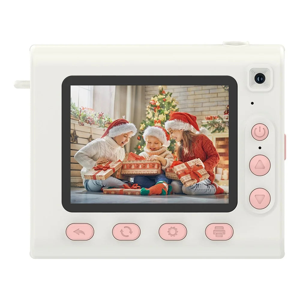 P4 2.8-Inch Kids Instant Print Camera Built-In Games MP3 Player HD Dual Lens Video Recorder - Pink - 3