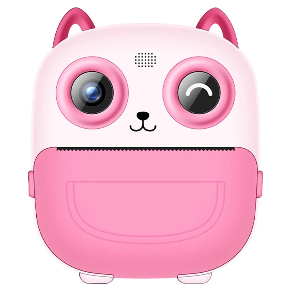 S5 2.4-Inch HD Dual Lens Cartoon Kids Instant Print Camera Built-In Games MP3 Player Video Recorder - Pink - 1
