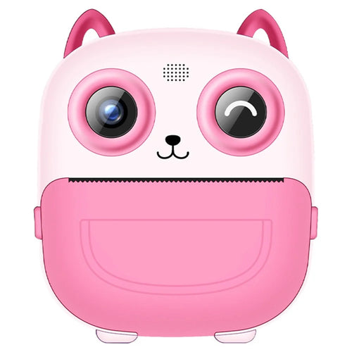S5 2.4-Inch HD Dual Lens Cartoon Kids Instant Print Camera Built-In Games MP3 Player Video Recorder - Pink - 1