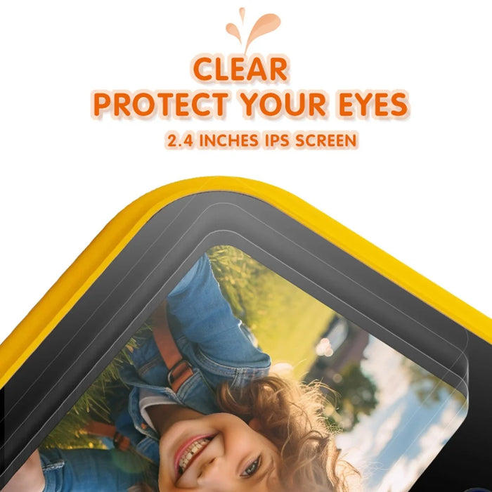 D60 3m Underwater 2.4-Inch IPS Screen Dual Lens Kids Camera with 32G Memory Card + Card Reader, No Tripod - Pink - 5