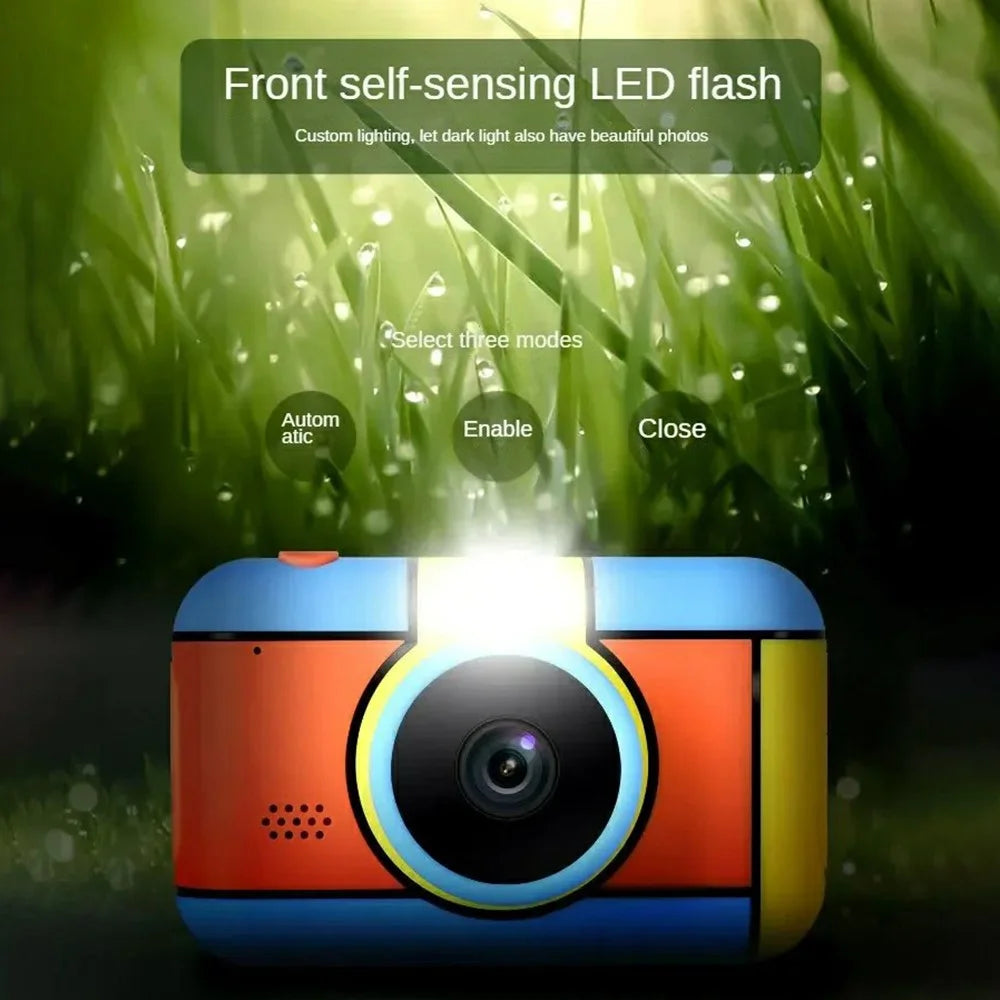 D7 2.4 Inch IPS Screen 10x Digital Zoom 32MP Kids Video Camera Industrial Style Children Toy - Blue - 5