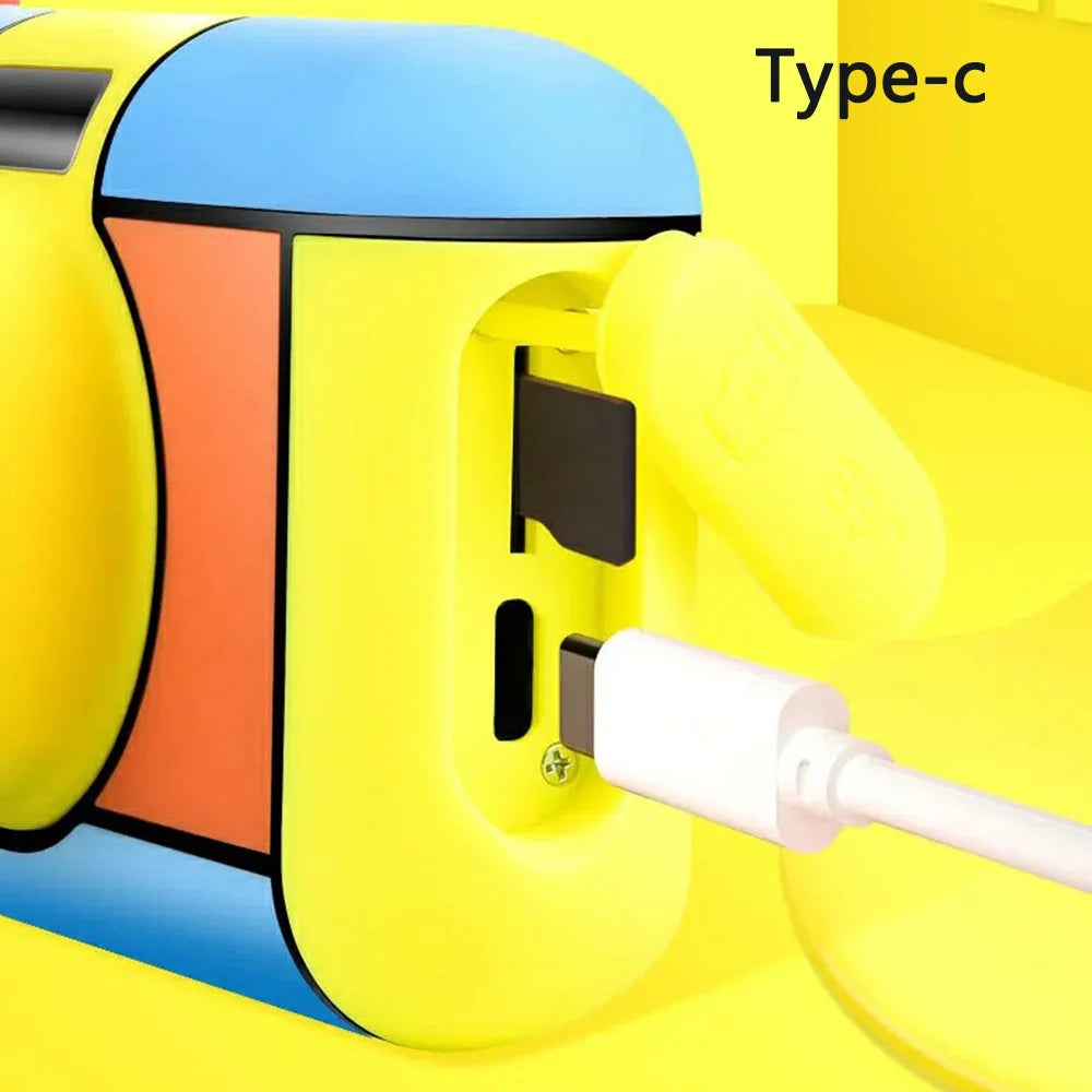 D7 2.4 Inch IPS Screen 10x Digital Zoom 32MP Kids Video Camera Industrial Style Children Toy - Blue - 7