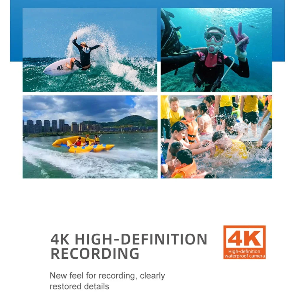 D50 Waterproof Action Camera Outdoor Sports Dual Screen Camera with 32G TF Card + Card Reader - Orange - 4