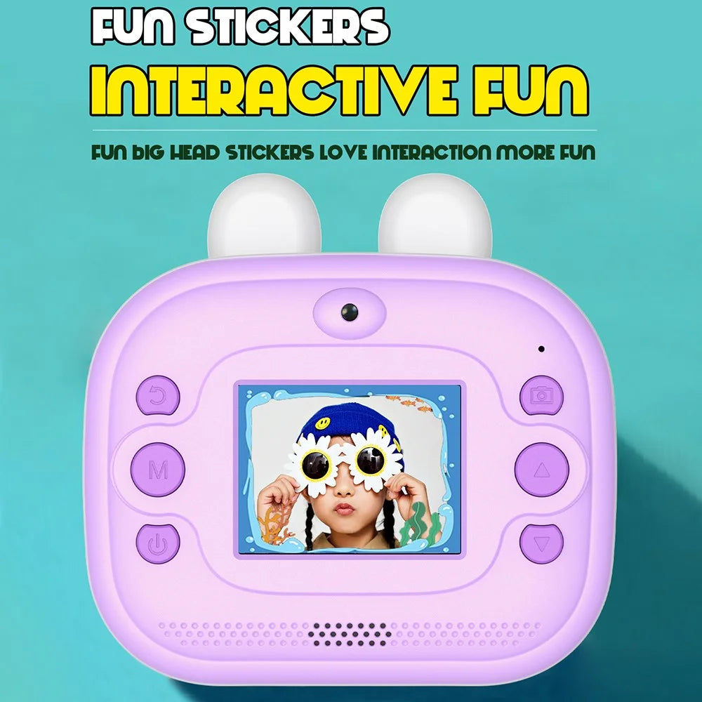 Q9 2.0-inch Screen Children 48MP HD Instant Camera Photo Thermal Printer - Purple - 6