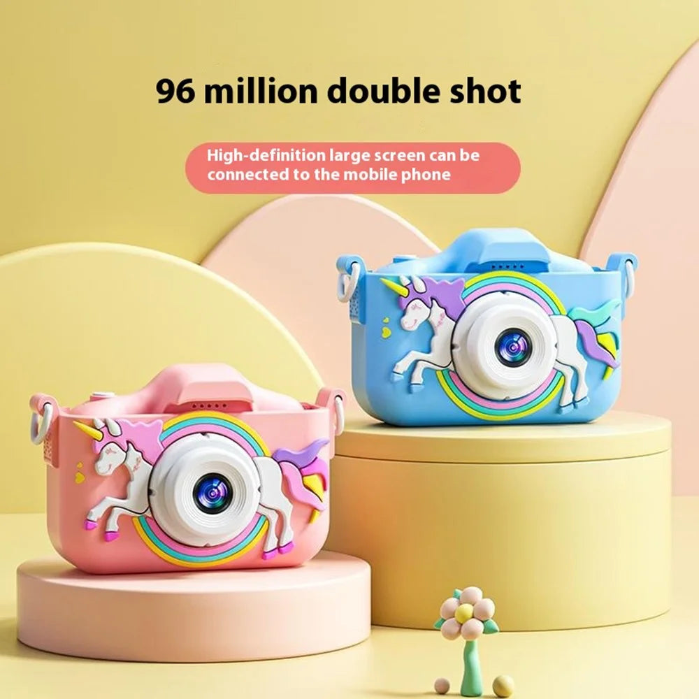 Y20 Cartoon Children Camera Kids Educational Toy Birthday Gift for Kids Toddlers - Pink - 2