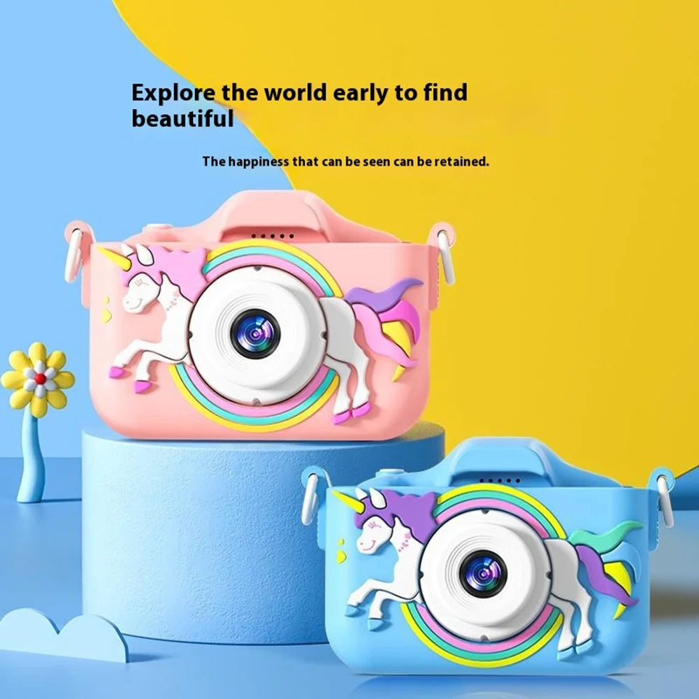 Y20 Cartoon Children Camera Kids Educational Toy Birthday Gift for Kids Toddlers - Pink - 5
