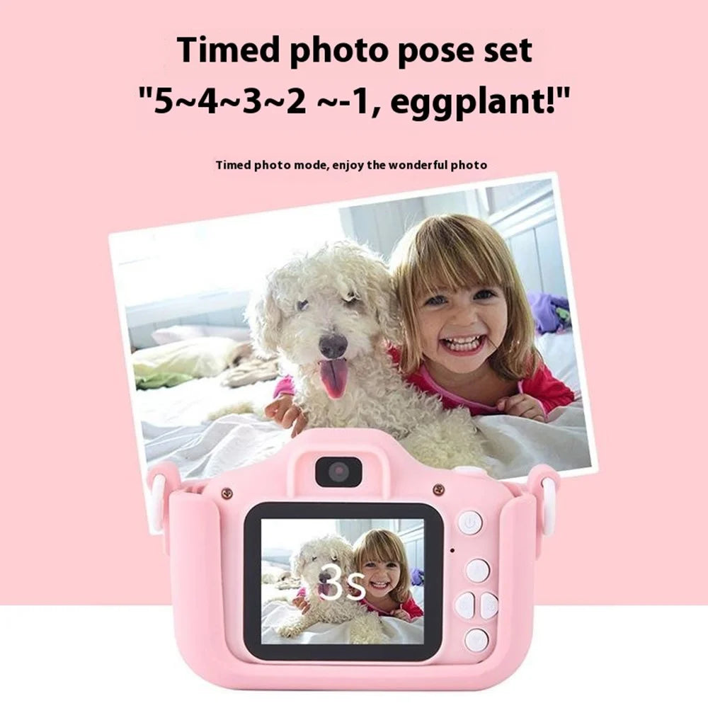 Y20 Cartoon Children Camera Kids Educational Toy Birthday Gift for Kids Toddlers - Pink - 6