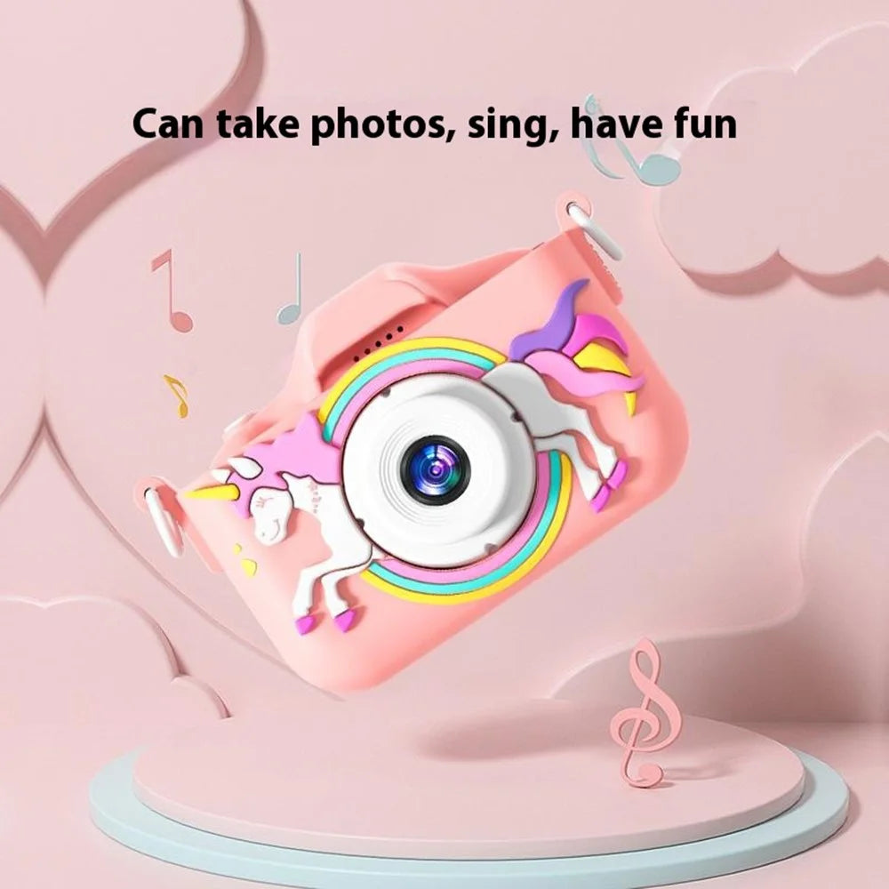 Y20 Cartoon Children Camera Kids Educational Toy Birthday Gift for Kids Toddlers - Pink - 7