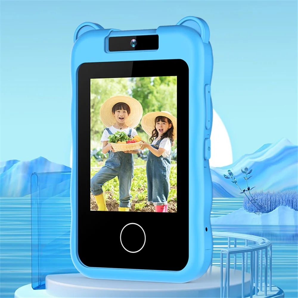 AC100 Cartoon Pattern 2.8-inch Touch Screen Kids Camera Game Music Alarm Clock HD Video Recorder - Blue - 5