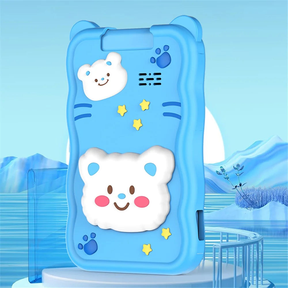 AC100 Cartoon Pattern 2.8-inch Touch Screen Kids Camera Game Music Alarm Clock HD Video Recorder - Blue - 6