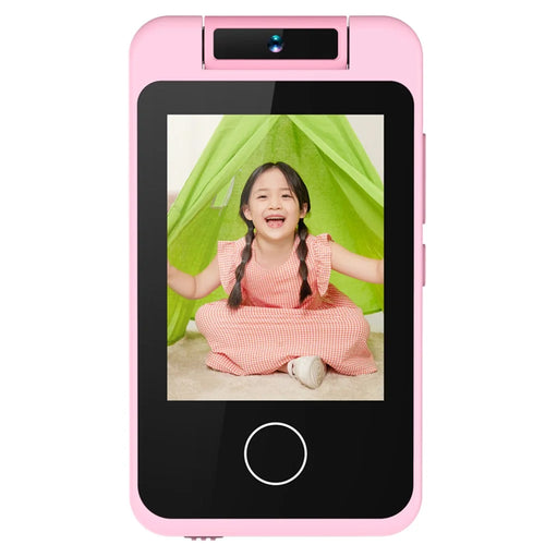 AC100 Solid Color 2.8-inch Touch Screen Kids Camera Game Music Alarm Clock HD Video Recorder - Pink - 1