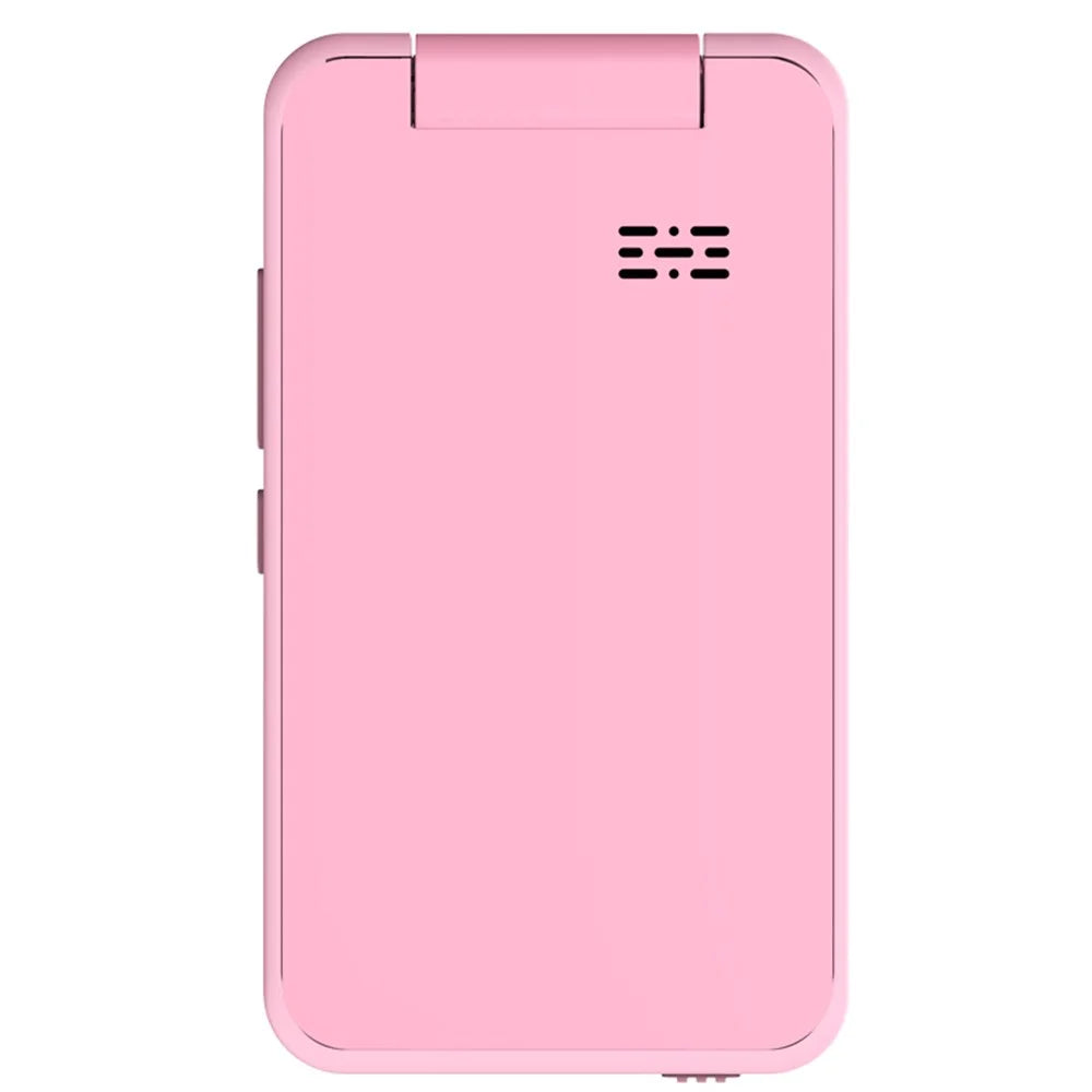 AC100 Solid Color 2.8-inch Touch Screen Kids Camera Game Music Alarm Clock HD Video Recorder - Pink - 2