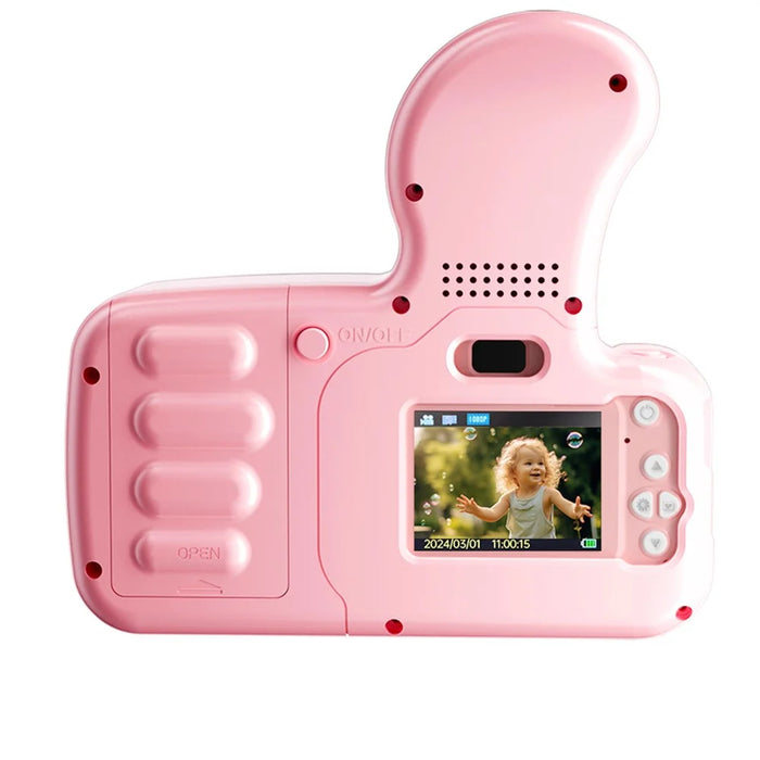W3 Bubble Kids Camera Thumb Shape 2.0 inch Digital Video Toy Camera with 32GB TF Card - Pink - 2