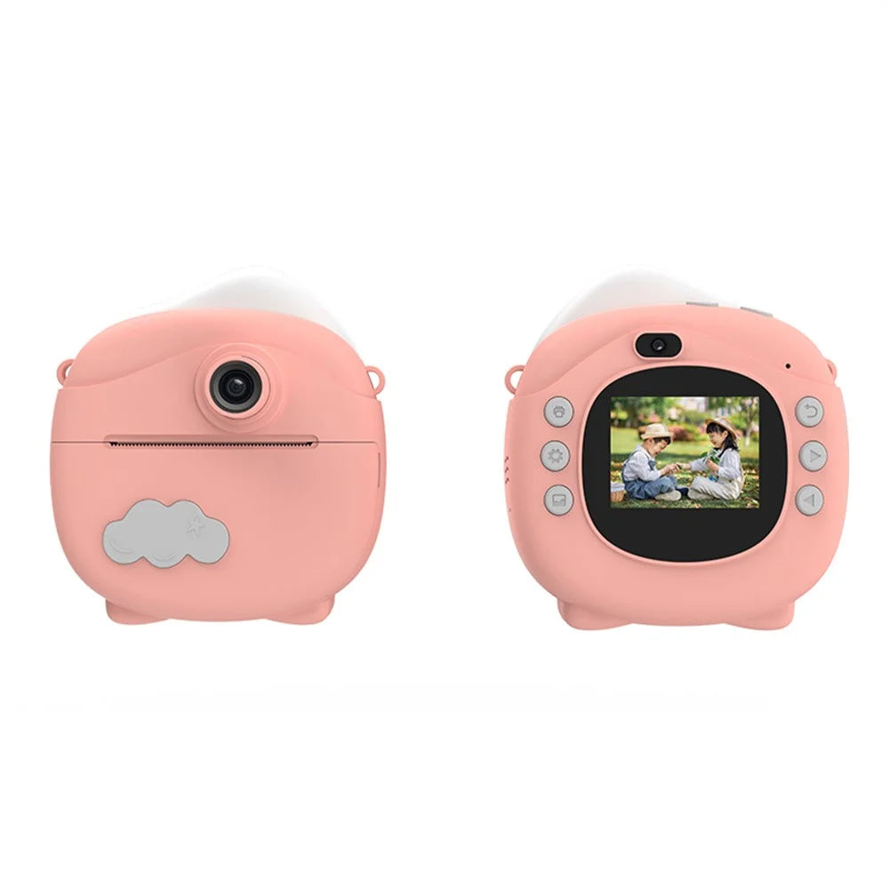 D10 2.0-inch IPS Screen Kids Camera Instant Print 1080P Digital Camera Toy with Printing Paper - Pink - 4