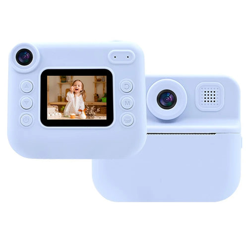 KDC-030D 2.0-inch Mini Children Instant Camera HD Dual Lens Digital Camera Photo Printer - Blue - 1